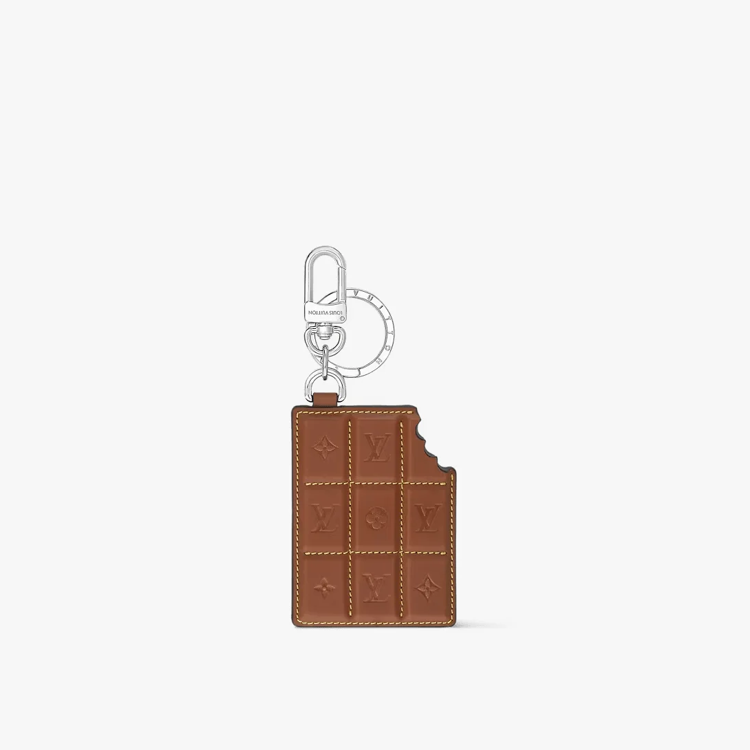 LV Chocolate Bar Figuring Key Holder And Bag Charm