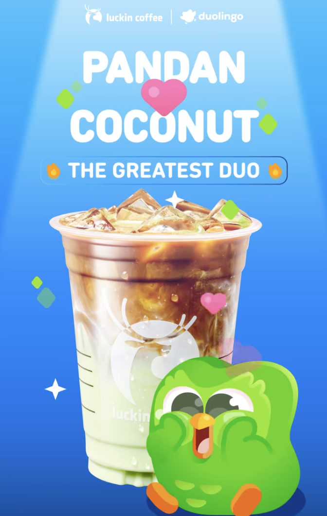 Duolingo x Luckin Coffee ‘Pandan Coconut Latte’