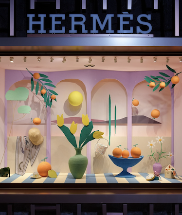 Hermès Tokyo Summer Window 2025 Display by Ben Arpéa